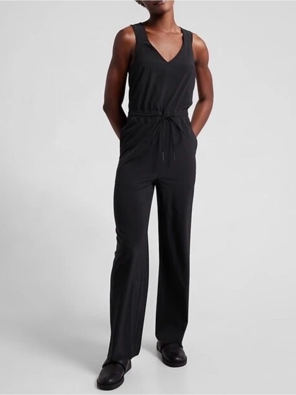Athleta Savannah Jumpsuit, NWT, Black, Size 10